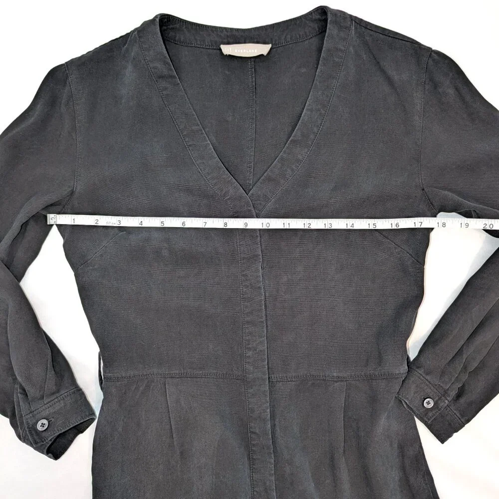 Everlane | The Drape Utility Jumpsuit Solid Black 100% Lyocell | Size 8